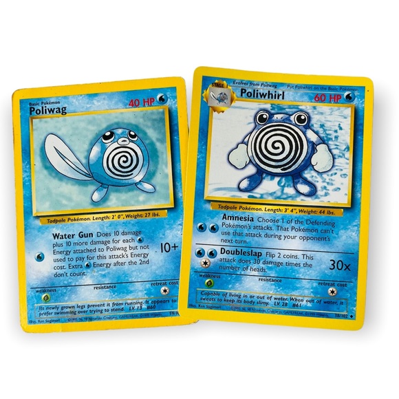 Pokemon | Toys | Vintage Poliwag Poliwhirl Base Set Pokmon Cards | Poshmark Pokemon | Toys | Vintage Poliwag Poliwhirl Base Set Pokmon Cards | Poshmark